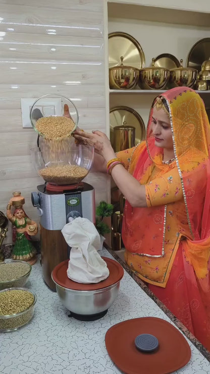 Softel Multi Grain Millet Mill | Atta Chakki | Stone Based Flour Mill & Masala Grinder for Home | Auto Clean | 7.5–10 Kgs/Hour | Energy Efficient